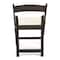 Atlas Commercial Products TitanPRO Dark Brown Resin Folding Chair with Ivory Pad RFC6DBRIV - alternate 2